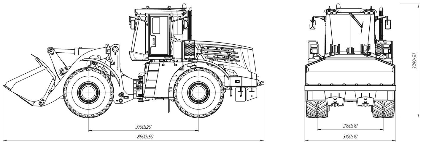 Основные технические данные погрузчиков КИРОВЕЦ